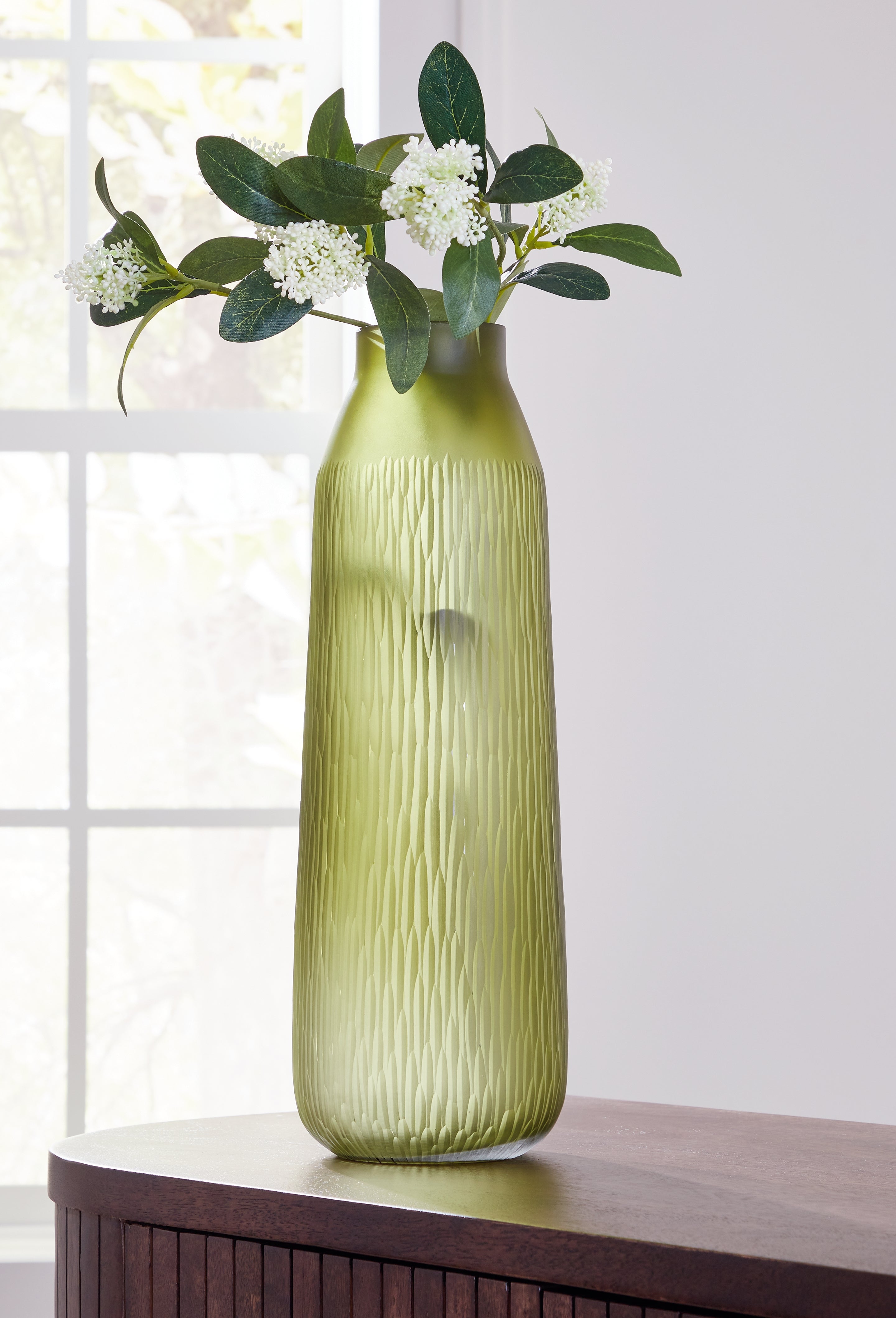 Elite Furniture Outlet - Ashley Furniture - Scottyard Vase - Vase / Olive Green - A2900009