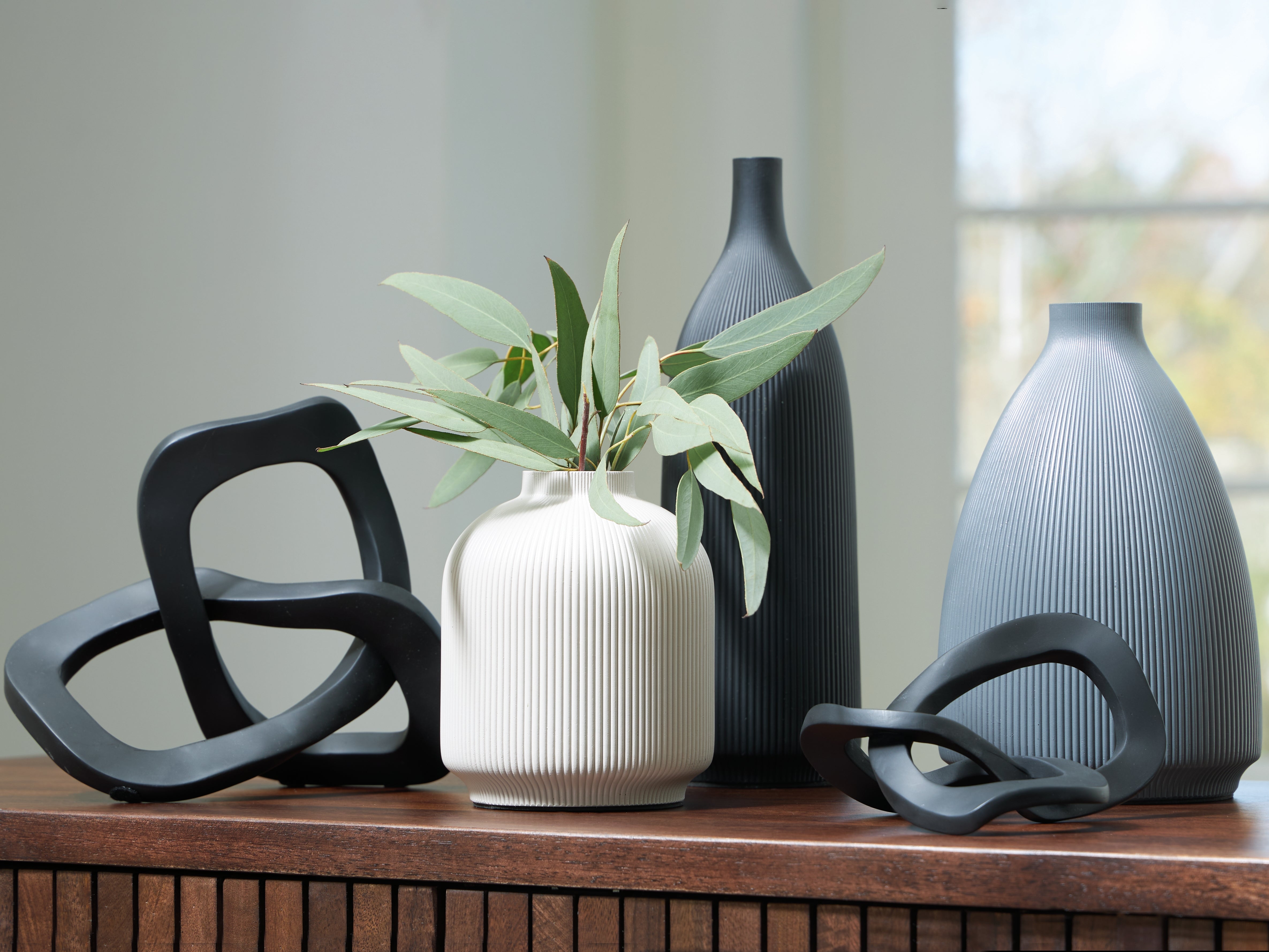 Elite Furniture Outlet - Ashley Furniture - Leithick Accessory Set (Set of 5) - Accessory Set (5/CN) / Black/Tan/Gray - A2C00211