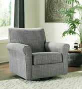 Elite Furniture Outlet - Ashley Furniture - Renley Accent Chair - Swivel Glider Accent Chair / Ash - A3000002
