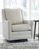 Elite Furniture Outlet - Ashley Furniture - Kambria Swivel Glider Accent Chair - Swivel Glider Accent Chair / Fog - A3000265