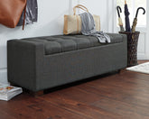 Elite Furniture Outlet - Ashley Furniture - Cortwell Storage Bench - Storage Bench / Gray / 54"W x 18"D x 18"H - A3000224