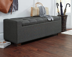 Elite Furniture Outlet - Ashley Furniture - Cortwell Storage Bench - Storage Bench / Gray / 54"W x 18"D x 18"H - A3000224