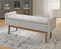 Elite Furniture Outlet - Ashley Furniture - Briarson Storage Bench - Storage Bench / Beige/Brown / 50"W x 18"D x 22"H - A3000247