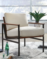 Elite Furniture Outlet - Ashley Furniture - Tilden Accent Chair - Accent Chair / Ivory/Brown - A3000271