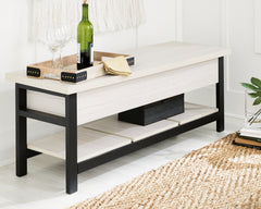 Elite Furniture Outlet - Ashley Furniture - Rhyson Storage Bench - Storage Bench / White / 48"W x 16"D x 18"H - A3000312