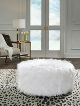 Elite Furniture Outlet - Ashley Furniture - Galice Living Room - Oversized Accent Ottoman / White - A3000334