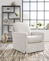 Elite Furniture Outlet - Ashley Furniture - Nenana Next-Gen Nuvella Swivel Glider Accent Chair - Swivel Glider Accent Chair / Denim - A3000646