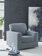 Elite Furniture Outlet - Ashley Furniture - Olwenburg Swivel Accent Chair - Swivel Accent Chair / Denim - A3000652