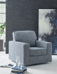 Elite Furniture Outlet - Ashley Furniture - Olwenburg Swivel Accent Chair - Swivel Accent Chair / Denim - A3000652