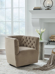 Elite Furniture Outlet - Ashley Furniture - Hayesler Swivel Accent Chair - Swivel Accent Chair / Cocoa - A3000661