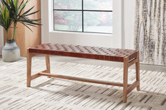 Elite Furniture Outlet - Ashley Furniture - Lemmund Accent Bench - Accent Bench / Natural/Brown / 48"W x 16"D x 18"H - A3000682