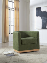 Elite Furniture Outlet - Ashley Furniture - Jersonlow Swivel Accent Chair - Swivel Accent Chair / Forest Green - A3000696