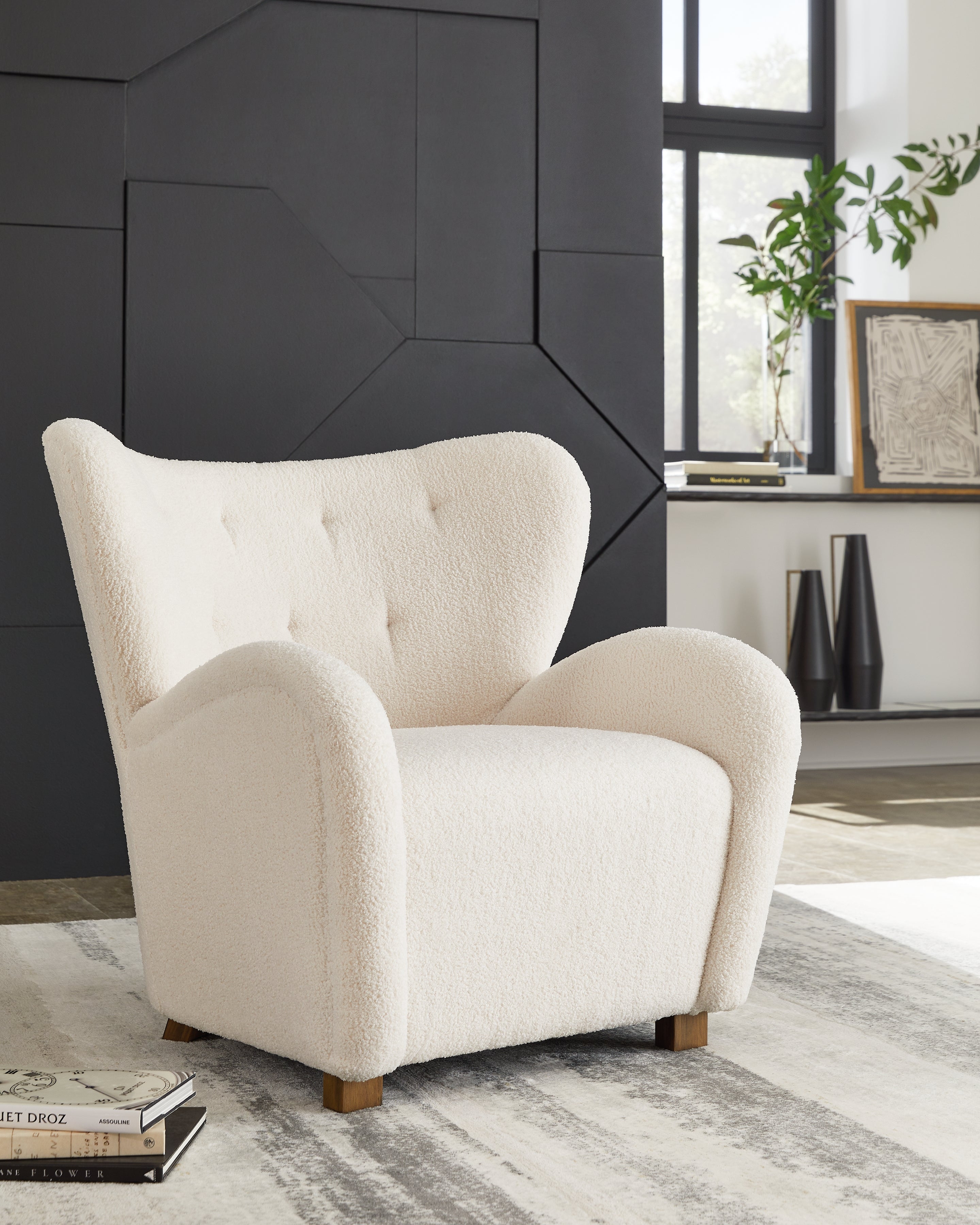 Elite Furniture Outlet - Ashley Furniture - Larbell Accent Chair - Accent Chair / Ecru - A3000709