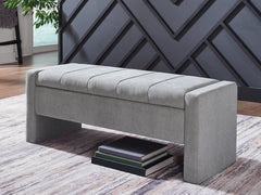 Elite Furniture Outlet - Ashley Furniture - Akselman Storage Bench - Storage Bench / Gray / 50"W x 19"D x 19"H - A3000744