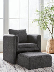 Elite Furniture Outlet - Ashley Furniture - Vreni Accent Chair - Accent Chair / Charcoal/Black - A3000754
