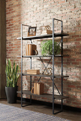 Elite Furniture Outlet - Ashley Furniture - Gilesgrove Bookcase - Bookcase / Black/Gray - A4000017