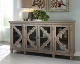 Elite Furniture Outlet - Ashley Furniture - Fossil Ridge Accent Cabinet - Accent Cabinet / Gray - A4000037