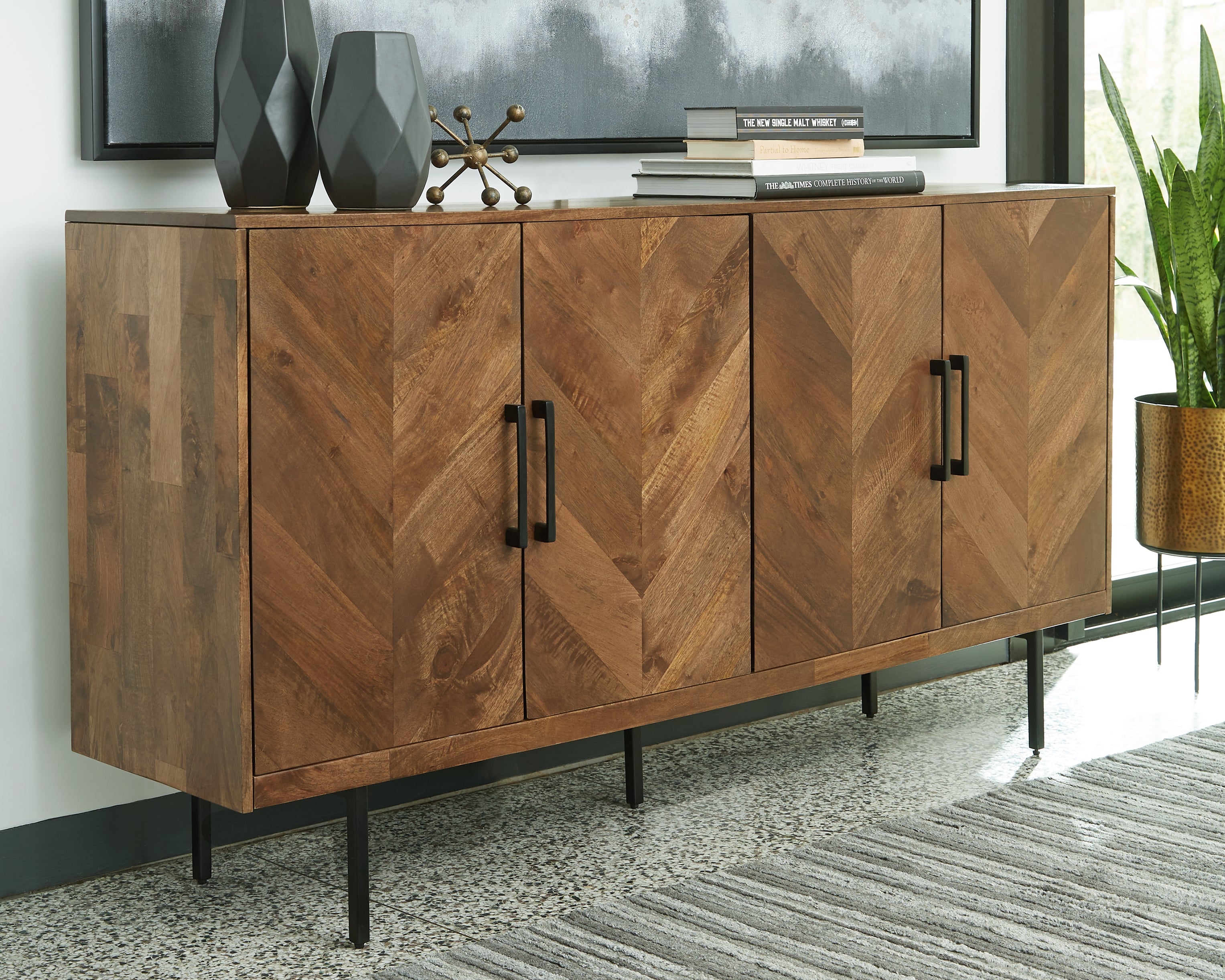 Elite Furniture Outlet - Ashley Furniture - Prattville Accent Cabinet - Accent Cabinet / Brown - A4000308