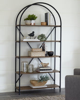 Elite Furniture Outlet - Ashley Furniture - Galtbury Bookcase - Bookcase / Brown/Black - A4000325