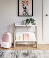 Elite Furniture Outlet - Ashley Furniture - Blariden Bookcase - Small Bookcase / White/Tan - A4000361