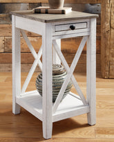 Elite Furniture Outlet - Ashley Furniture - Adalane Accent Table - Accent Table / White/Gray - A4000374