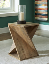 Elite Furniture Outlet - Ashley Furniture - Zalemont Accent Table - Accent Table / Distressed Brown - A4000510