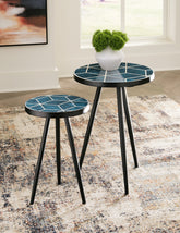Elite Furniture Outlet - Ashley Furniture - Clairbelle Accent Table (Set of 2) - Accent Table (Set of 2) / Teal - A4000523