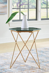 Elite Furniture Outlet - Ashley Furniture - Engelton Accent Table - Accent Table / Green/Gold - A4000526