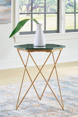 Elite Furniture Outlet - Ashley Furniture - Engelton Accent Table - Accent Table / Green/Gold - A4000526