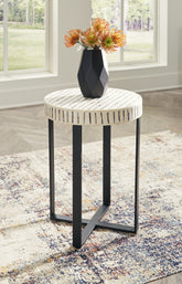 Elite Furniture Outlet - Ashley Furniture - Crewridge Accent Table - Accent Table / Black/Cream - A4000530