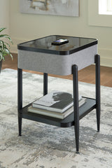 Elite Furniture Outlet - Ashley Furniture - Jorvalee Accent Table with Speaker - Accent Table with Speaker / Gray/Black - A4000550