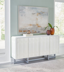 Elite Furniture Outlet - Ashley Furniture - Ornawel Accent Cabinet - Accent Cabinet / Distressed White - A4000569