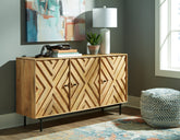 Elite Furniture Outlet - Ashley Furniture - Cadewick Accent Cabinet - Accent Cabinet / Natural - A4000570
