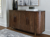 Elite Furniture Outlet - Ashley Furniture - Amickly Accent Cabinet - Accent Cabinet / Dark Brown - A4000571