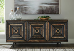 Elite Furniture Outlet - Ashley Furniture - Fair Ridge Accent Cabinet - Accent Cabinet / Distressed Black - A4000573