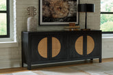 Elite Furniture Outlet - Ashley Furniture - Cliffiings Accent Cabinet - Accent Cabinet / Black/Natural - A4000575