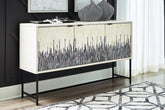 Elite Furniture Outlet - Ashley Furniture - Freyton Accent Cabinet - Accent Cabinet / White/Gray - A4000582