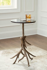 Elite Furniture Outlet - Ashley Furniture - Lemkins Accent Table - Accent Table / Black/Antique Gold Finish - A4000606