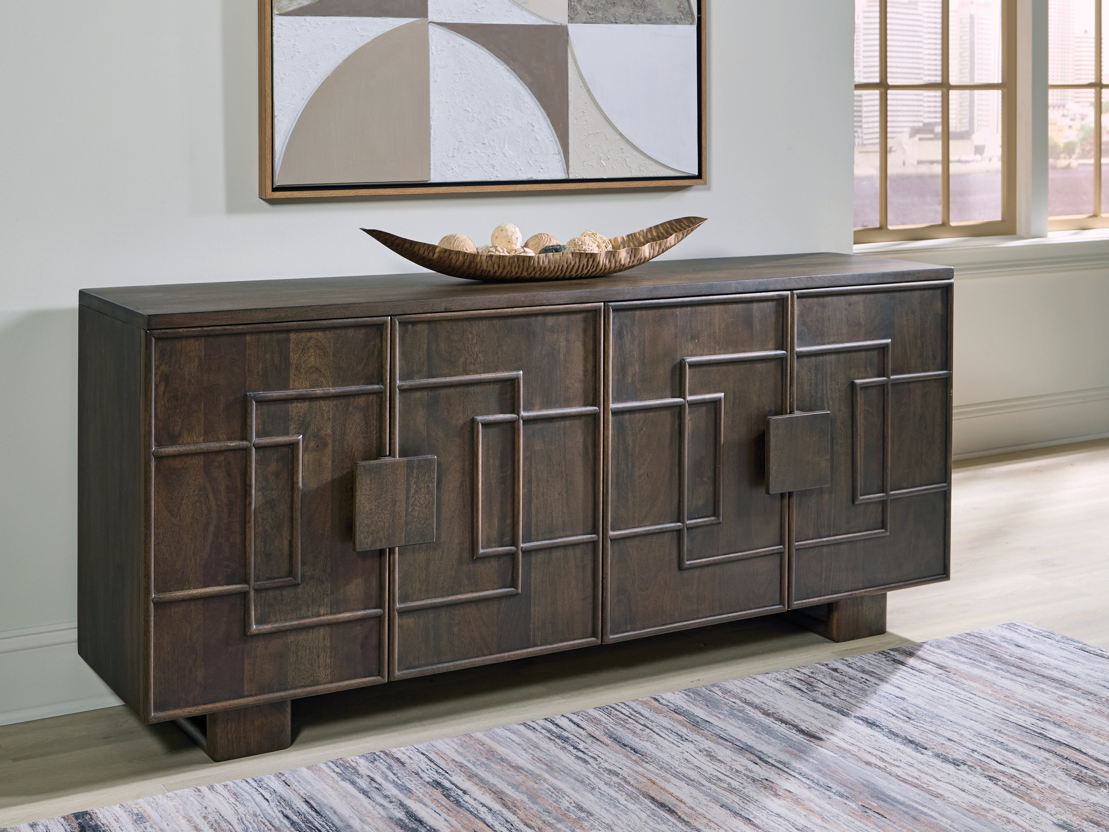 Elite Furniture Outlet - Ashley Furniture - Cato Accent Cabinet - Accent Cabinet / Dark Brown - A4000682