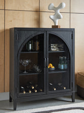 Elite Furniture Outlet - Ashley Furniture - Armenleigh Accent Cabinet - Bar Cabinet / Black/Brown - A4000702
