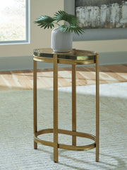 Elite Furniture Outlet - Ashley Furniture - Porterville Accent Table - Accent Table / Gold Finish - A4000716