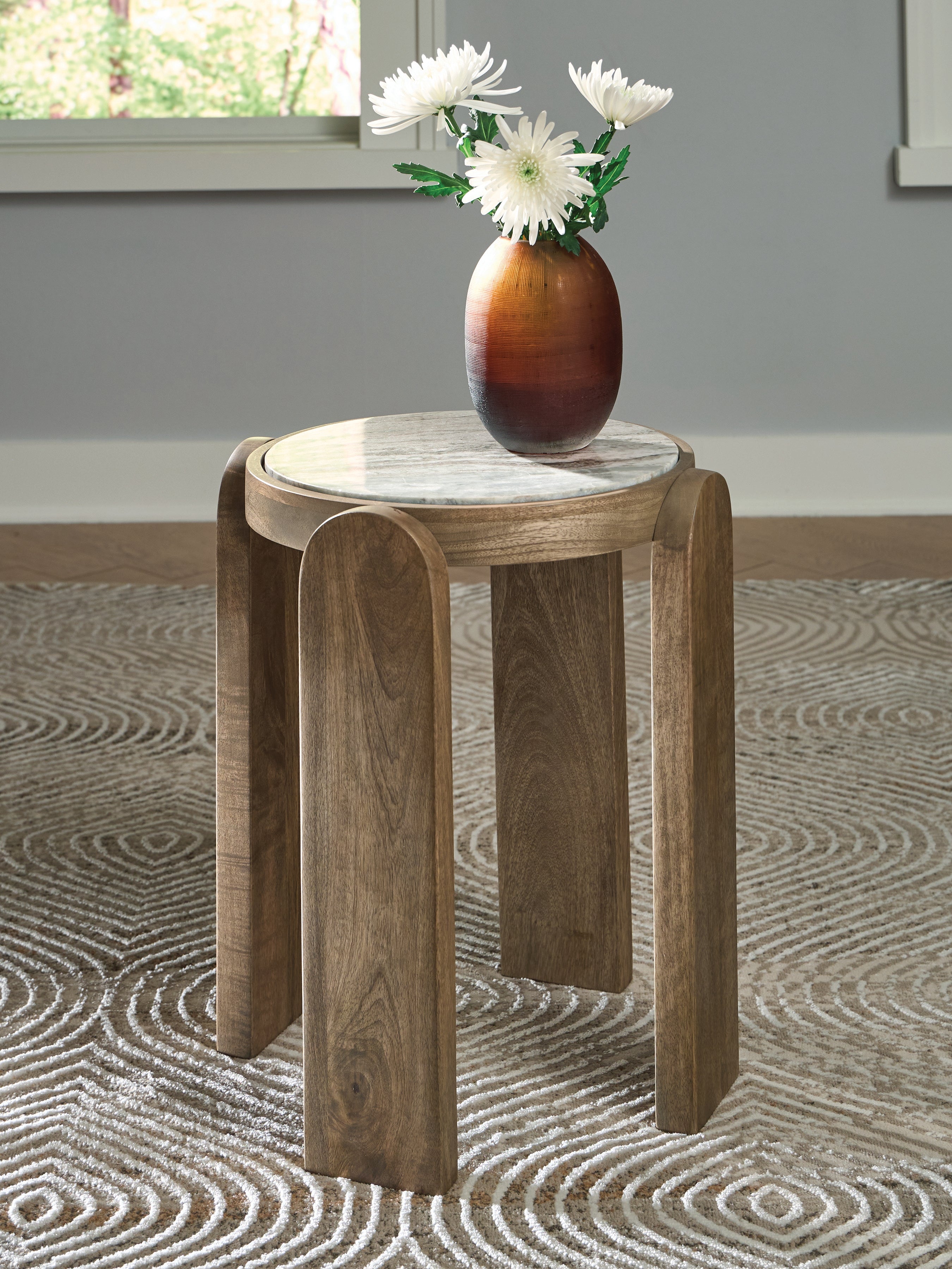 Elite Furniture Outlet - Ashley Furniture - Gavrilley Accent Table - Accent Table / Gray/White/Brown - A4000722