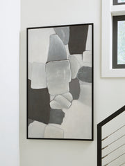 Elite Furniture Outlet - Ashley Furniture - Adilson Wall Decor - Wall Art / White/Gray/Black - A8000463