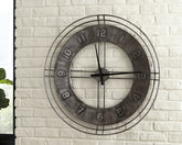 Elite Furniture Outlet - Ashley Furniture - Ana Sofia Wall Decor - Wall Clock / Antique Gray - A8010068