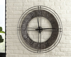 Elite Furniture Outlet - Ashley Furniture - Ana Sofia Wall Decor - Wall Clock / Antique Gray - A8010068
