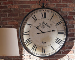 Elite Furniture Outlet - Ashley Furniture - Augustina Wall Decor - Wall Clock / Antique Black - A8010110
