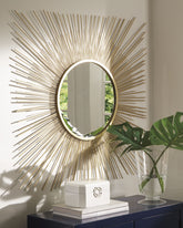 Elite Furniture Outlet - Ashley Furniture - Elspeth Mirror - Accent Mirror / Gold Finish - A8010124