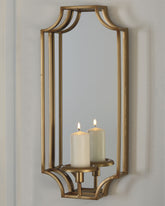 Elite Furniture Outlet - Ashley Furniture - Dumi Wall Decor - Wall Sconce / Gold Finish - A8010153