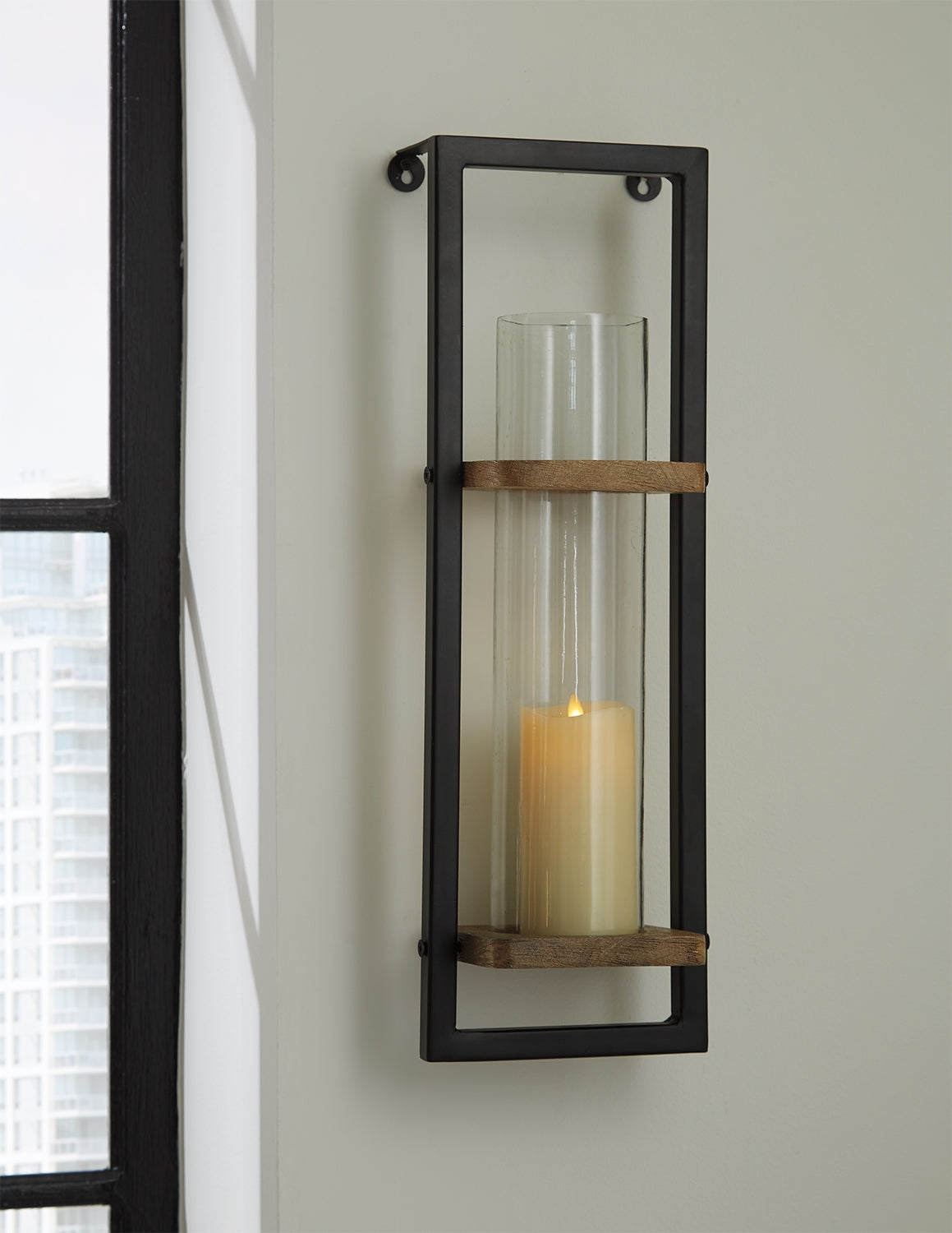 Elite Furniture Outlet - Ashley Furniture - Colburn Wall Decor - Wall Sconce / Natural/Black - A8010171