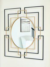 Elite Furniture Outlet - Ashley Furniture - Oceanal Mirror - Accent Mirror / Black/Gold Finish - A8010394